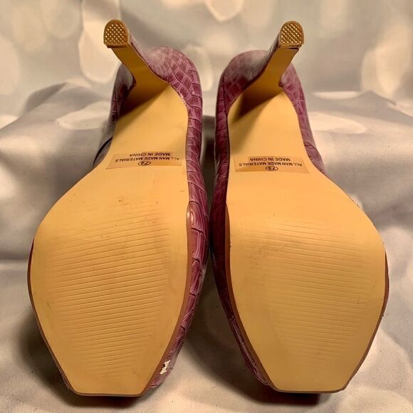 PURPLE PEEP TOE by SHOEDAZZLE 5” HEEL S-7.5 - Picture 4 of 4